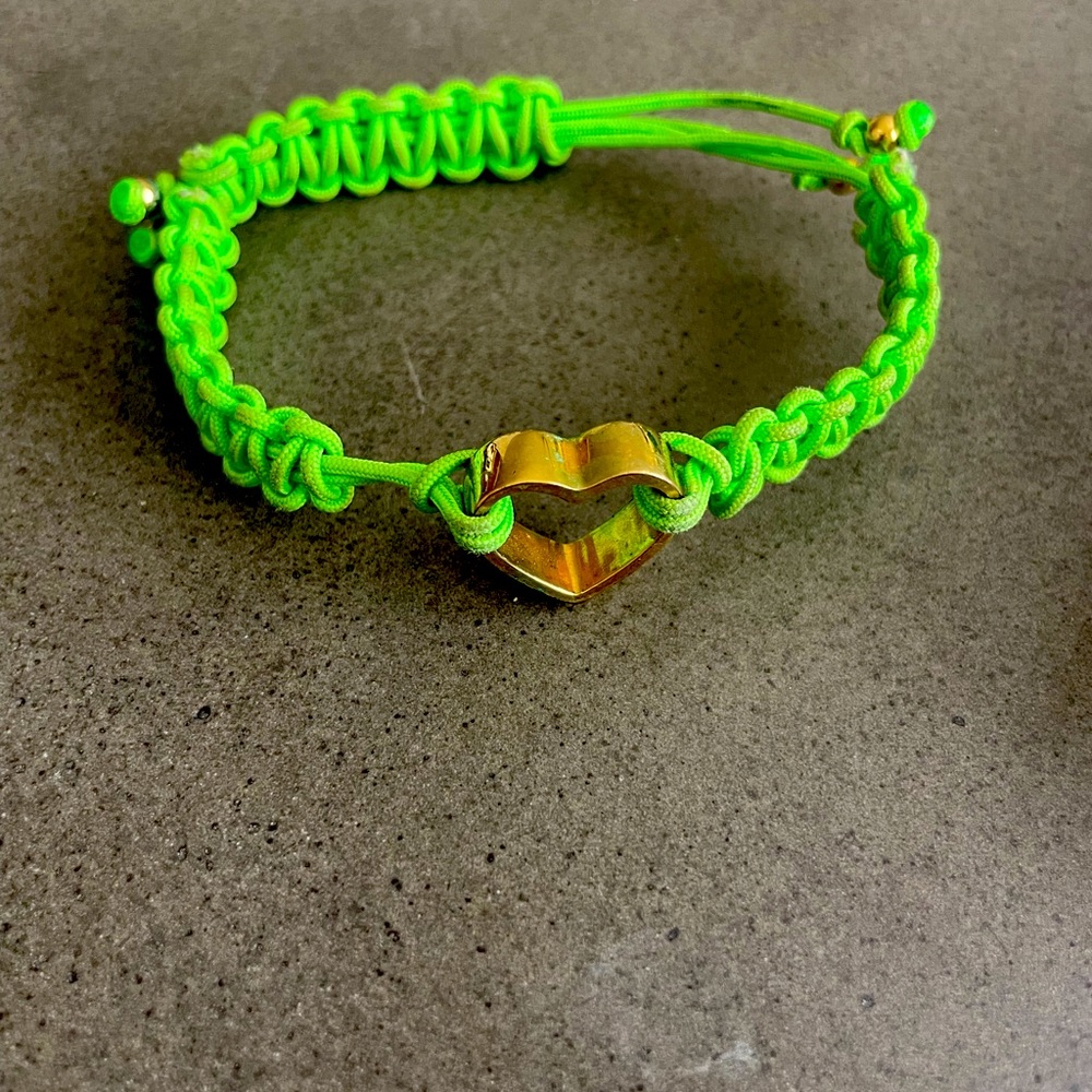 Juicy Couture adjustable rope bracelet with heart charm